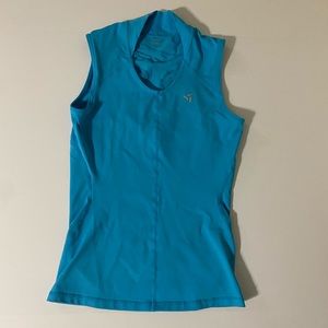 defy S womens tank top athletic yoga running blue